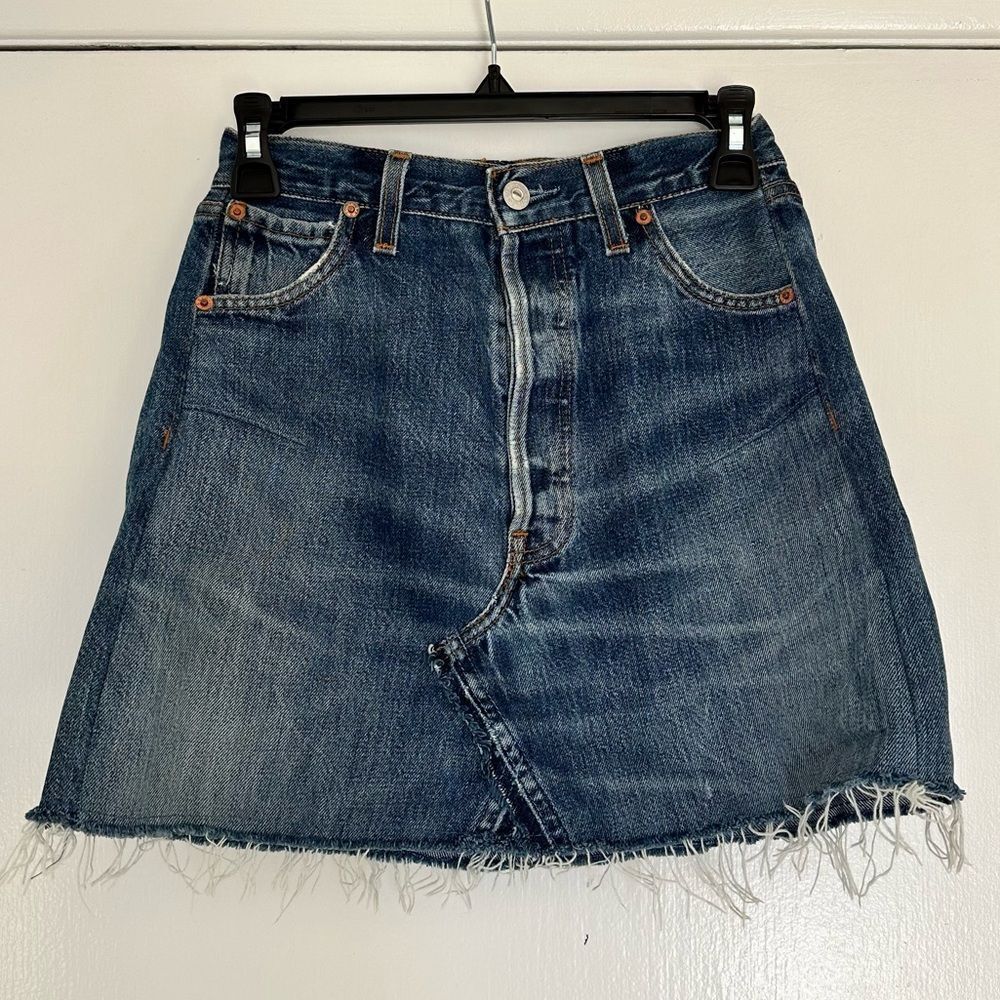 Re/Done Denim Skirt